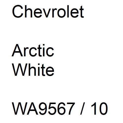 Chevrolet, Arctic White, WA9567 / 10.